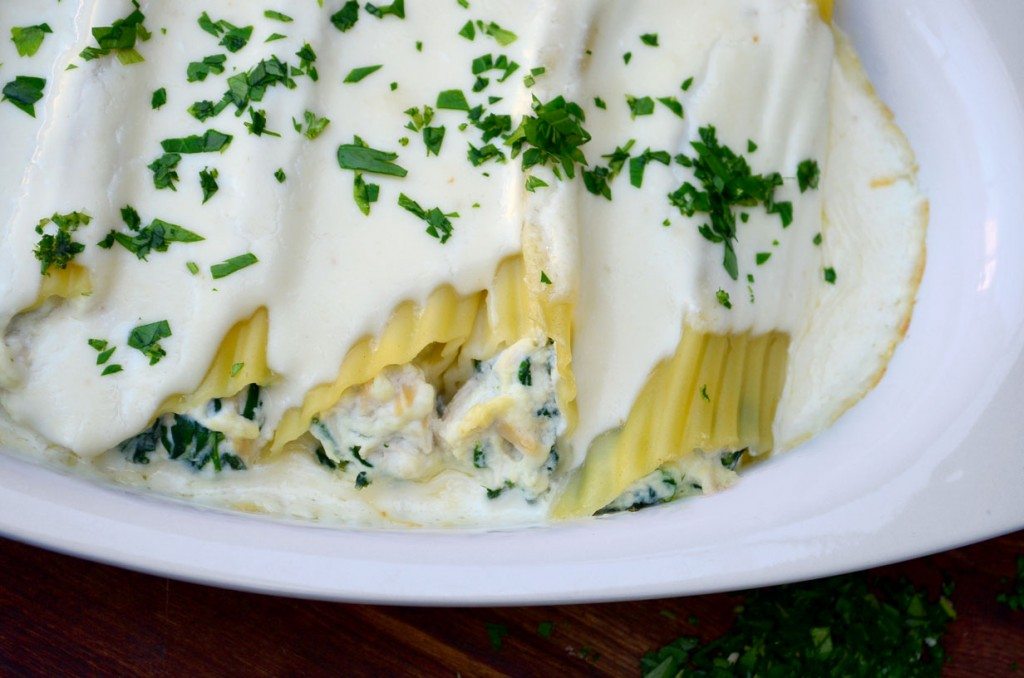 Chicken and Spinach Manicotti • Go Go Go Gourmet