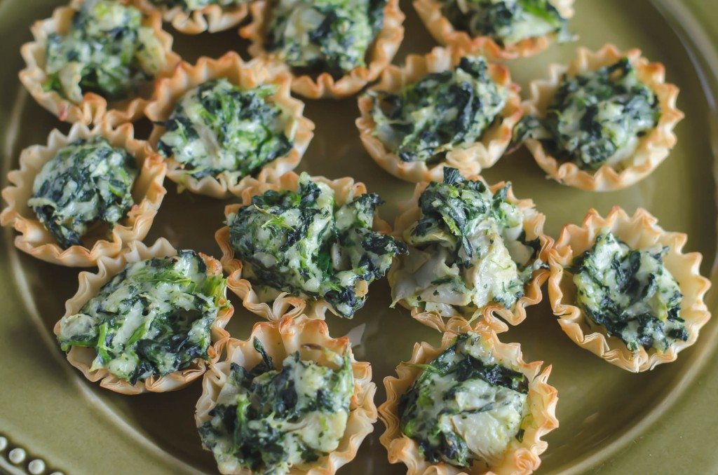 Baked Spinach Artichoke Dip Phyllo Cups • Go Go Go Gourmet