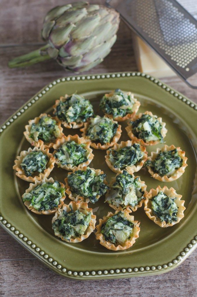 Baked Spinach Artichoke Dip Phyllo Cups • Go Go Go Gourmet