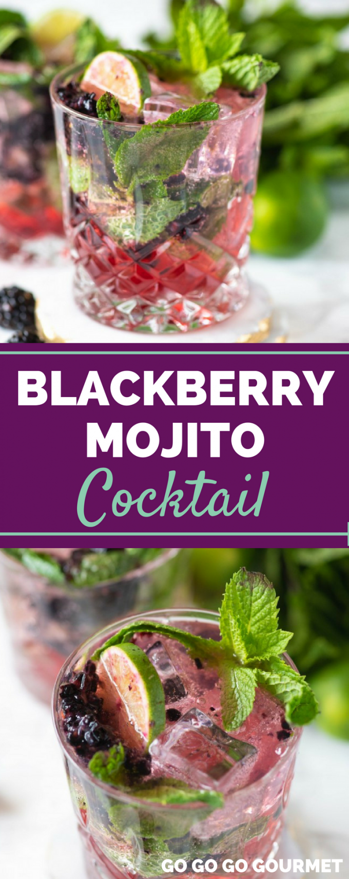 If you like the Starbucks mocktail, you are going to LOVE this Blackberry Mojito cocktail recipe! Whether you're making a pitcher or just one for yourself, this will be one of your favorite refreshing summer drinks! #easysummercocktails #refreshingcocktails #blackberrymojitococktail #gogogogourmet via @gogogogourmet