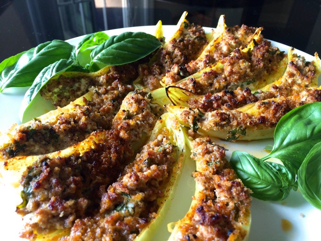 Stuffed Banana Peppers with Chorizo, Goat Cheese, Basil & Chives | @gogogogourmet