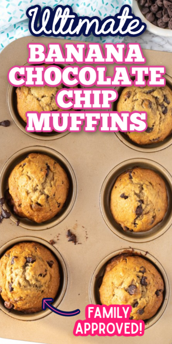 This is the best Banana Chocolate Chip Muffin recipe! Super moist and easy to make, these muffins are perfect for breakfast, brunch or even an afternoon snack! #bananachocolatechipmuffins #easybrunchrecipes #easymuffinrecipes #gogogogourmet via @gogogogourmet