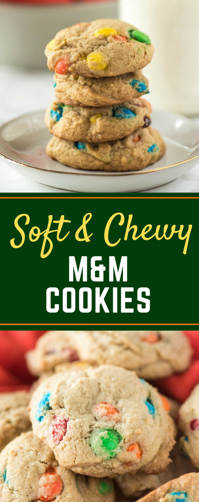 This is the best easy Soft and Chewy M&M Cookies recipe! It takes the classic chocolate chip cookie and adds your favorite chocolate candy morsels! They are melt-in-your-mouth delicious! #softandchewymandmcookies #softandchewycookies #easycookierecipes #gogogogourmet via @gogogogourmet