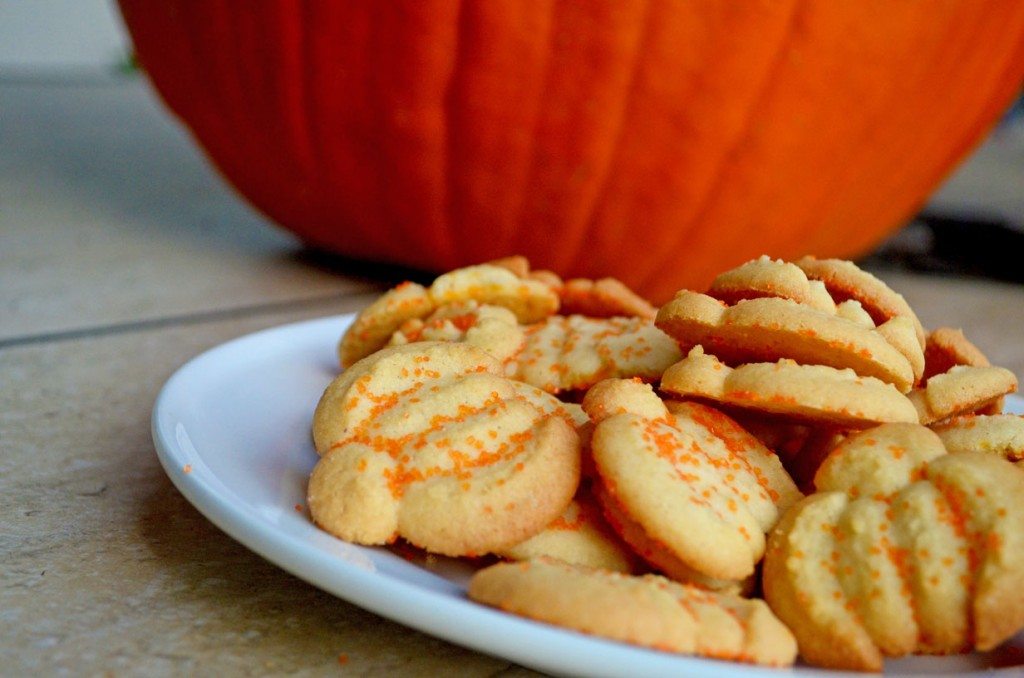 Pumpkin Pie Spice Spritz Cookies | Go Go Go Gourmet