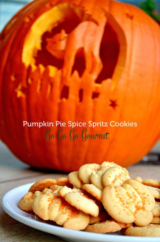 Pumpkin Pie Spice Spritz Cookies | Go Go Go Gourmet