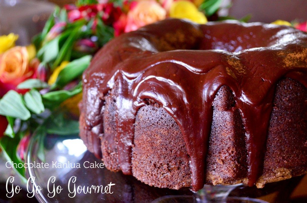 Chocolate Kailua Cake- rich and fudgy cake, with layers soaked with kahlua and a chocolate glaze over top! Wow! | Go Go Go Gourmet