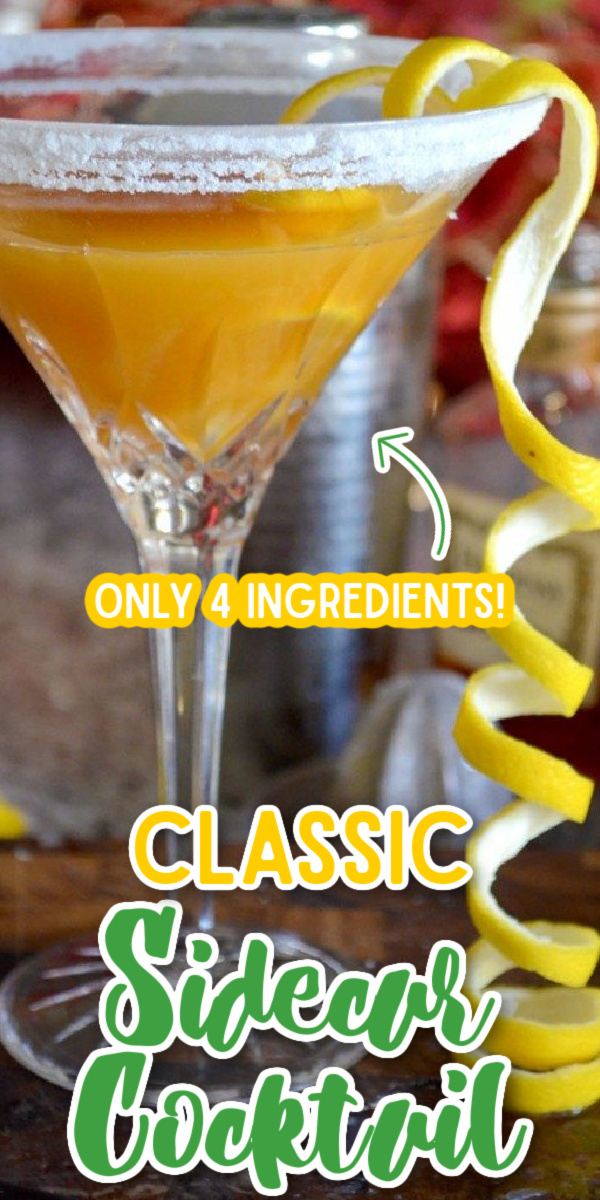 With only 4 simple ingredients, you can step up your classic cocktail game with this Classic Sidecar Cocktail Recipe! via @gogogogourmet