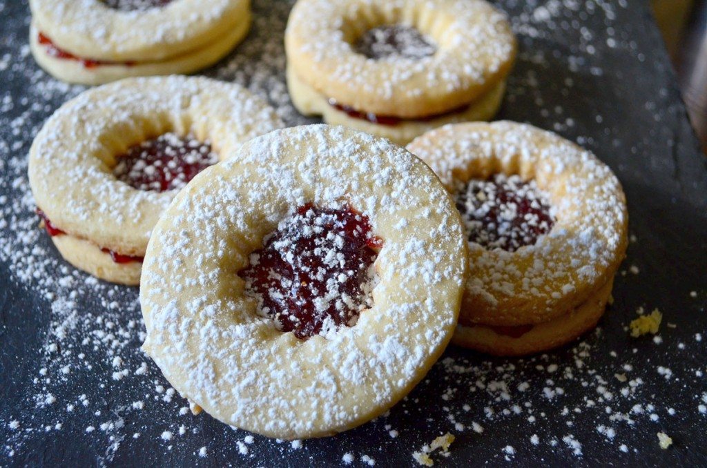 Classic Linzer cookies remixed with flecks of citrus zest | Go Go Go Gourmet