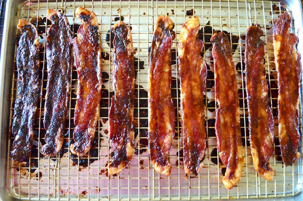 Candied Bacon, perfect for topping a salad (or just snacking, I'll never tell) | Go Go Go Gourmet