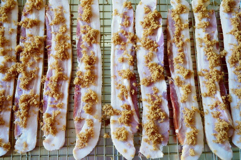 Candied Bacon, perfect for topping a salad (or just snacking, I'll never tell) | Go Go Go Gourmet