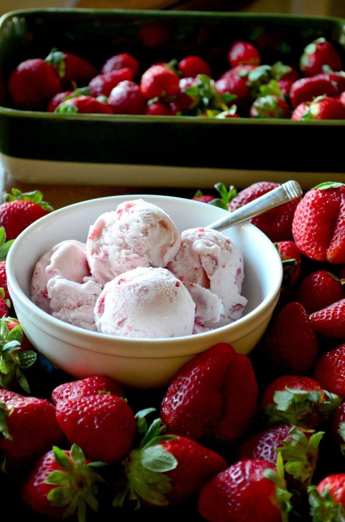 Impossible-to-scoop homemade ice cream is a thing of the past, thanks to the surprise ingredient in this totally delicious Strawberry Ice Cream! | Go Go Go Gourmet