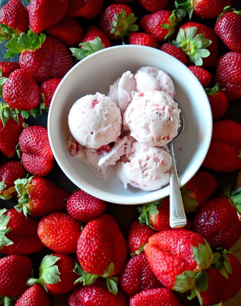 Impossible-to-scoop homemade ice cream is a thing of the past, thanks to the surprise ingredient in this totally delicious Strawberry Ice Cream! | Go Go Go Gourmet