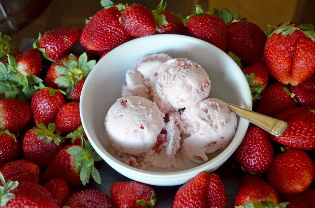 Impossible-to-scoop homemade ice cream is a thing of the past, thanks to the surprise ingredient in this totally delicious Strawberry Ice Cream! | Go Go Go Gourmet