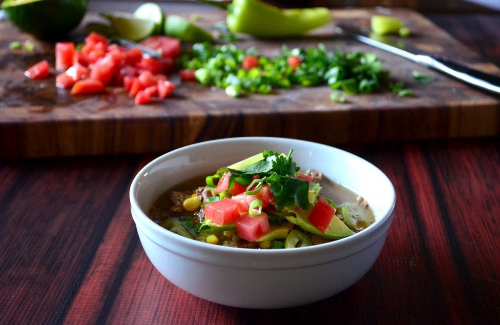 Crockpot Carnitas Burrito Bowl Soup | Go Go Go Gourmet