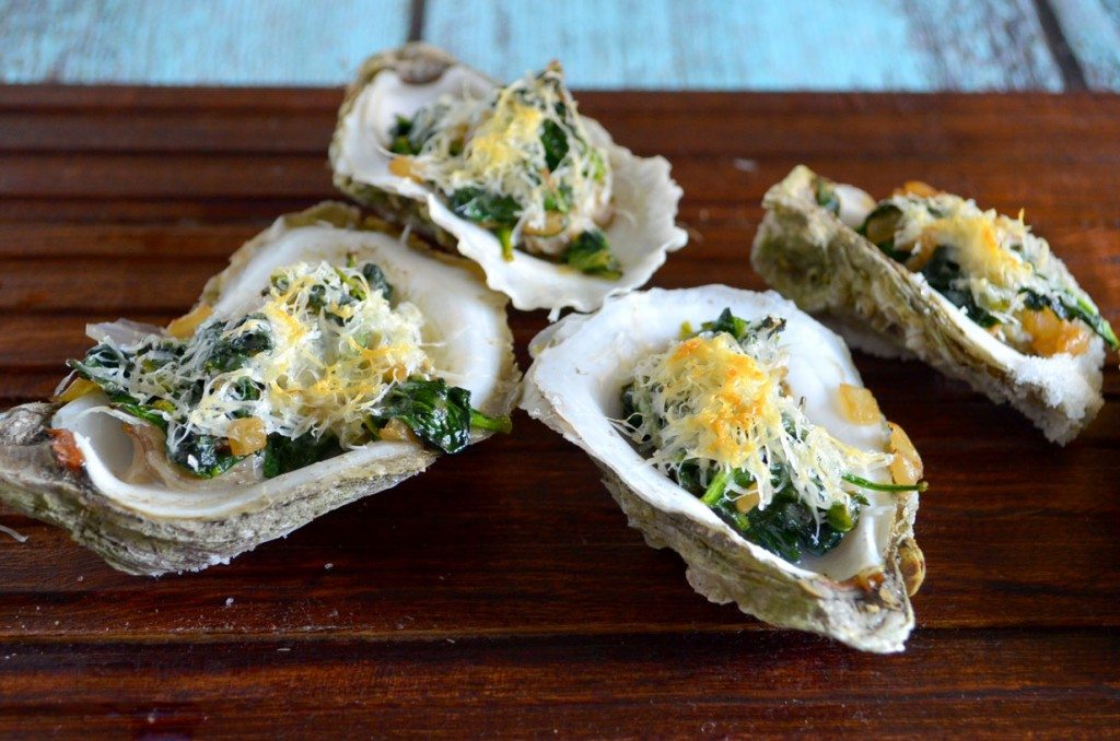 Spinach Parmesan Oysters | Go Go Go Gourmet