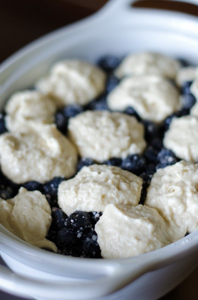 Blueberry Cobbler with Cinnamon Whiskey Crème Anglaise | Go Go Go Gourmet @gogogogourmet