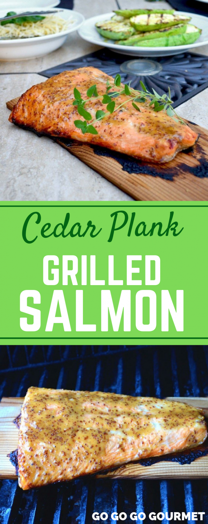 With only a few simple ingredients, this healthy Cedar Plank Salmon recipe is the best! Fire up the BBQ and you're ready to make this perfect summer dinner! #gogogogourmet #cedarplanksalmon #easysalmonrecipes #howtomakecedarplanksalmon via @gogogogourmet