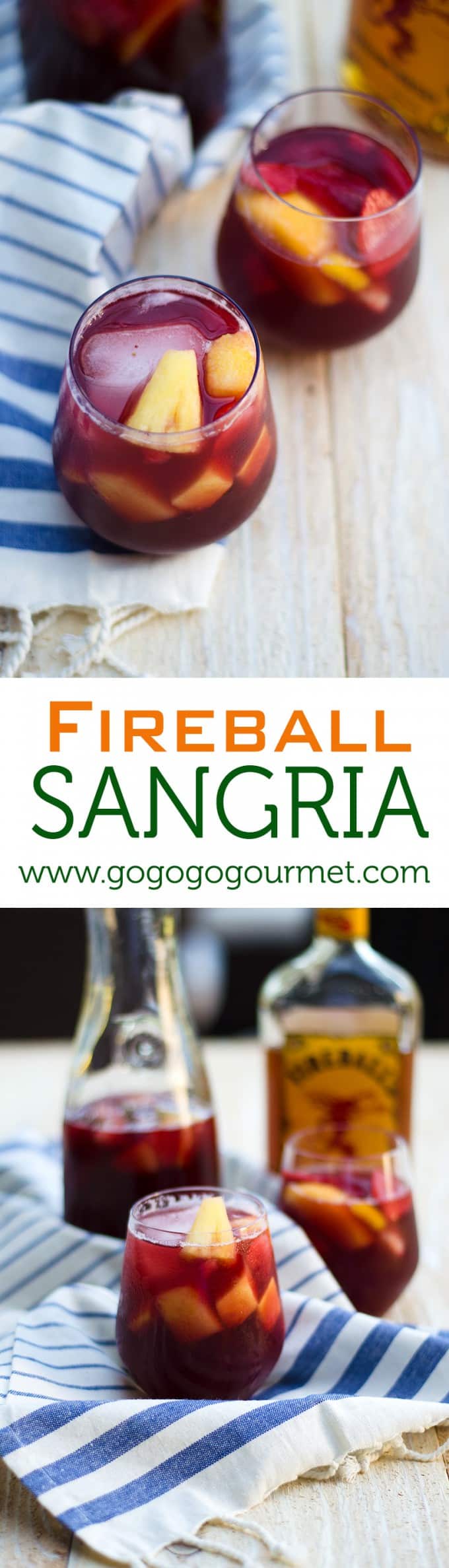 Fireball Sangria is the perfect way to cool down when it's warm outside- only a few ingredients go into this amazing cocktail!