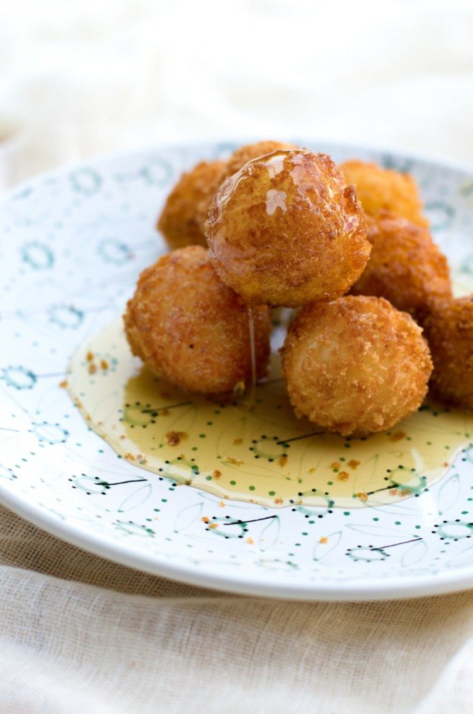 Fried Goat Cheese Balls with Drizzled Honey | Go Go Go Gourmet @gogogogourmet
