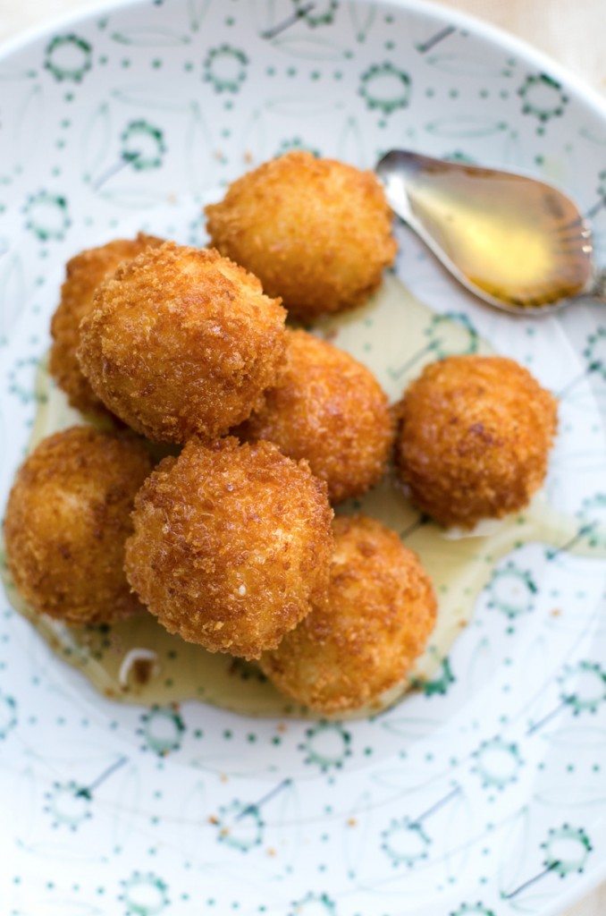 Fried Goat Cheese with Drizzled Honey | @gogogogourmet