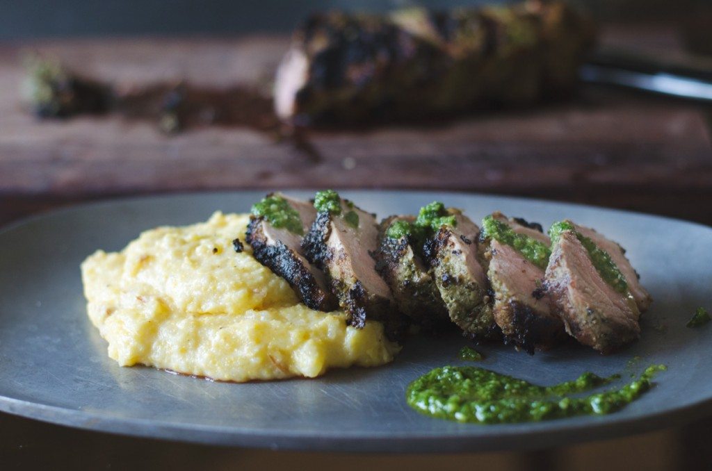 Pesto Grilled Pork Tenderloin- 2 ingredients and a grill! | Go Go Go Gourmet @gogogogourmet