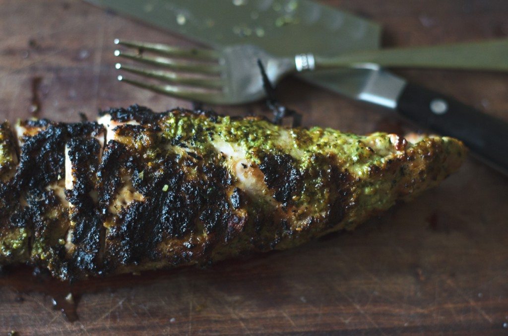 Pesto Grilled Pork Tenderloin- 2 ingredients and a grill! | Go Go Go Gourmet @gogogogourmet