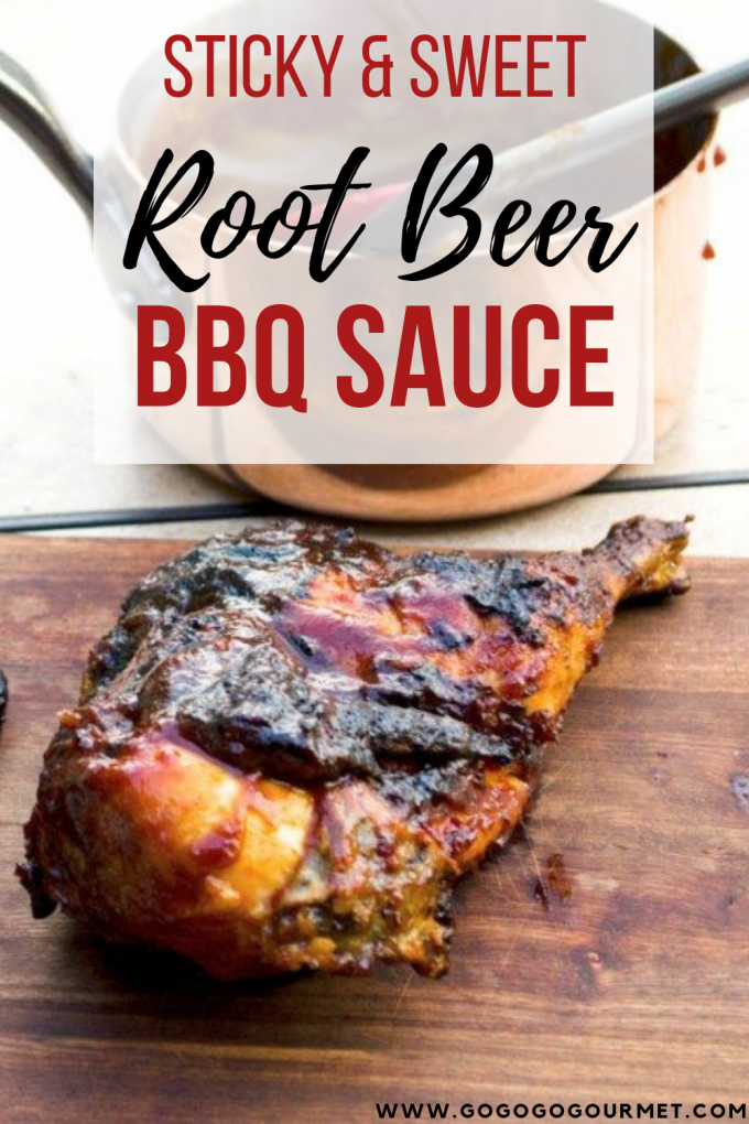 Cooking on the grill has never been better than with this delicious Root Beer BBQ Sauce recipe! Perfect for chicken, ribs or any kind of meat, this will be the only barbecue sauce you need! #gogogogourmet #rootbeerbbqsauce #bbqsaucerecipe #homemadebbqsauce via @gogogogourmet