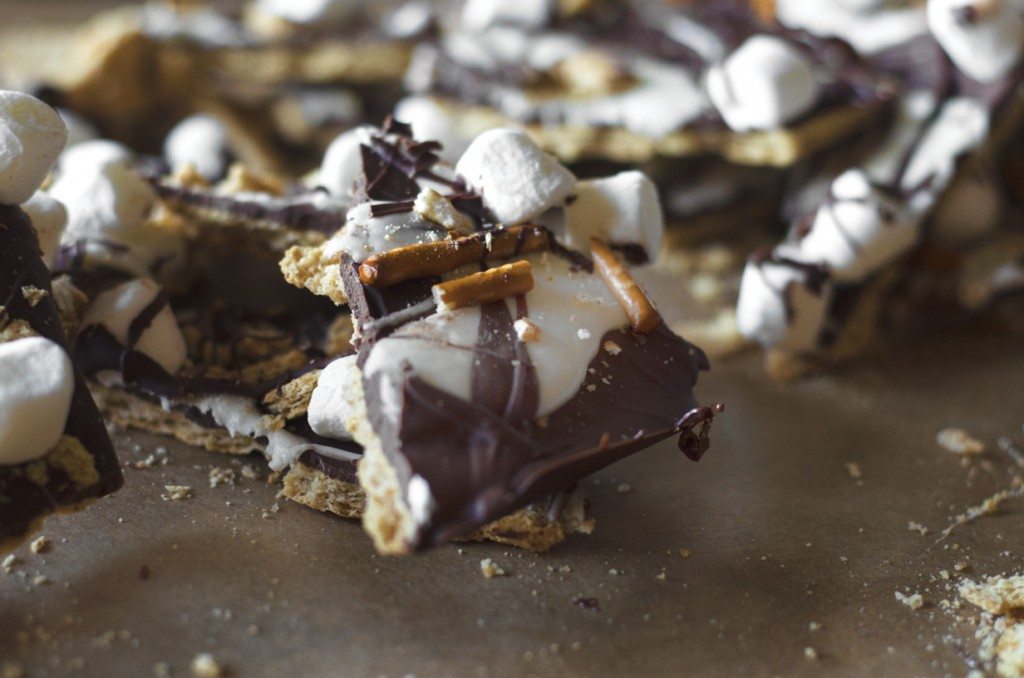 Nutella S'mores Pretzel Bark | Go Go Go Gourmet @gogogogourmet