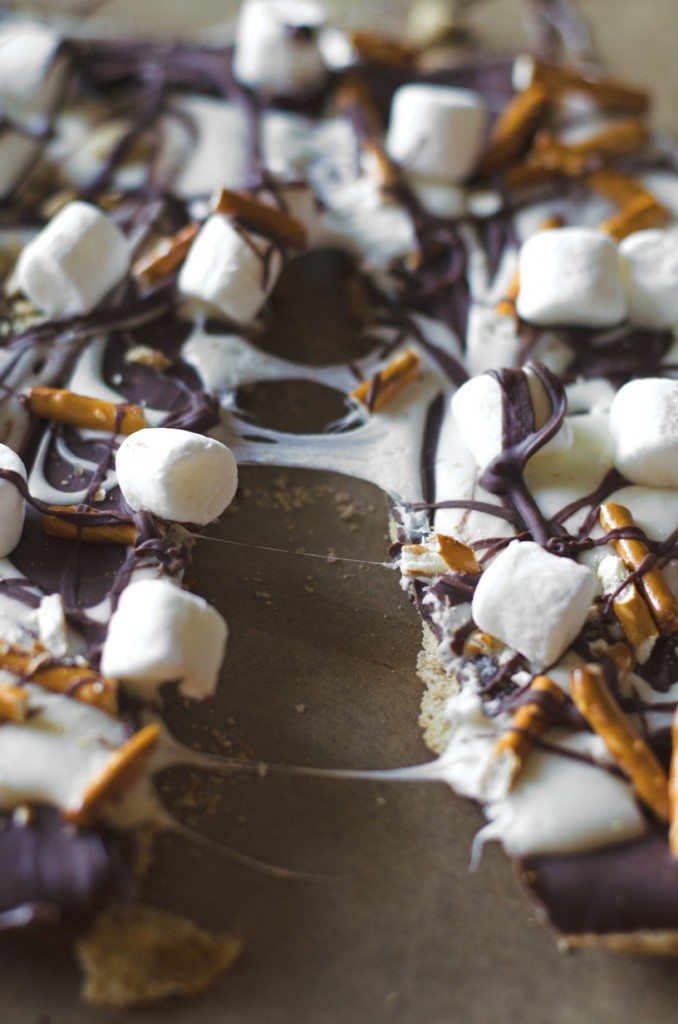 Nutella S'mores Pretzel Bark | Go Go Go Gourmet @gogogogourmet