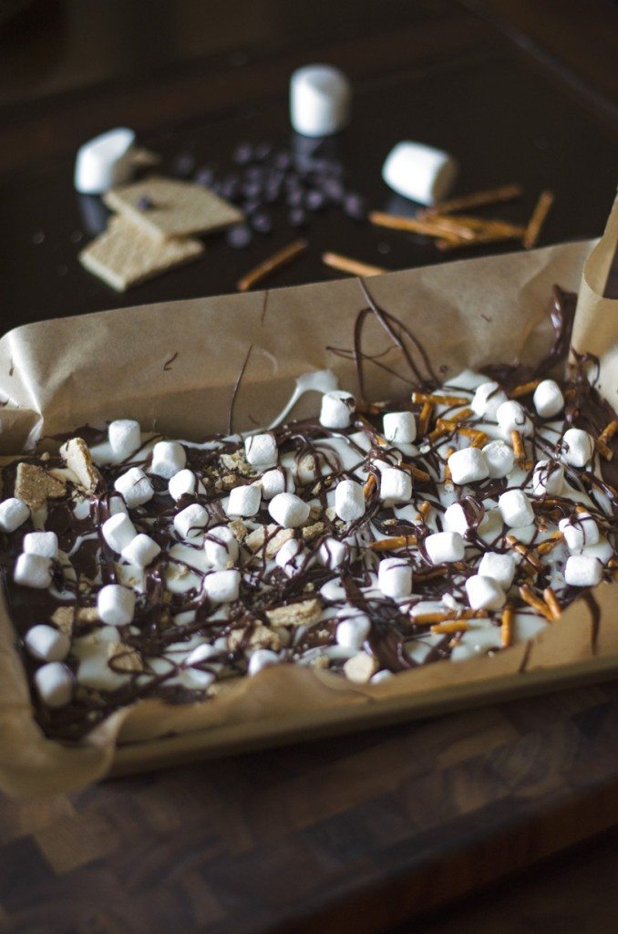 Nutella S'mores Pretzel Bark | Go Go Go Gourmet @gogogogourmet