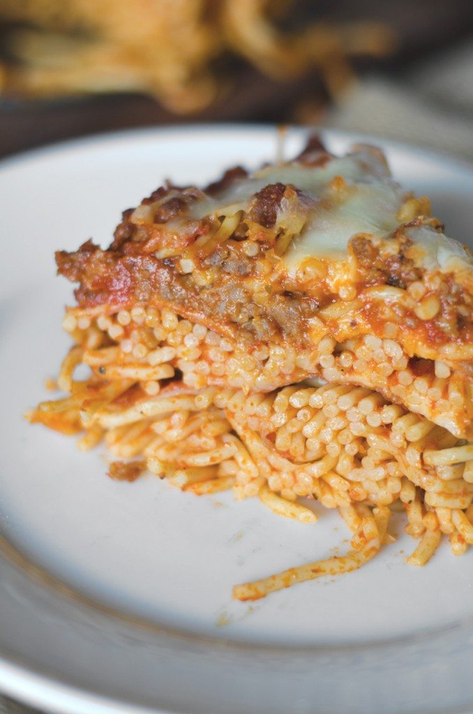 Baked-Baked Spaghetti with Pepperoni | Go Go Go Gourmet @gogogogourmet