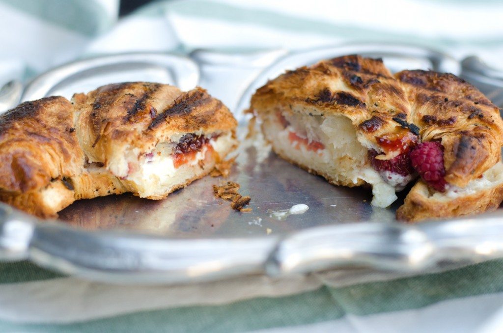 Grilled Mascarpone and Berry Croissant | Go Go Go Gourmet @gogogogourmet