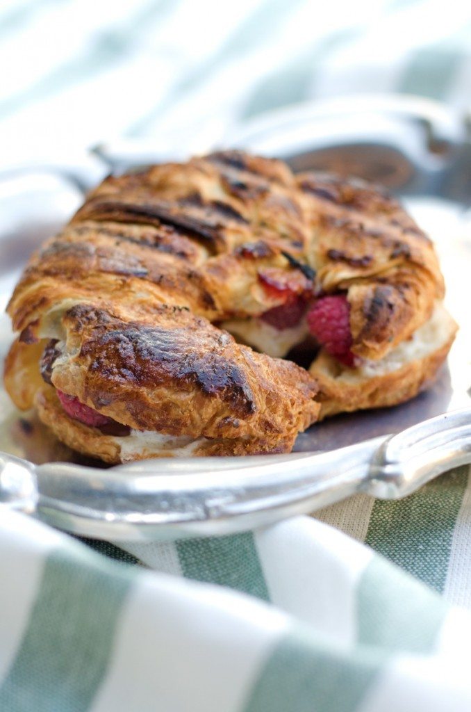 Grilled Mascarpone and Berry Croissant | Go Go Go Gourmet @gogogogourmet