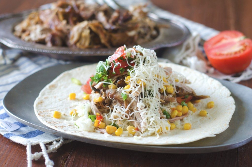 Slow Cooker Carnitas Burritos | Go Go Go Gourmet @gogogogourmet