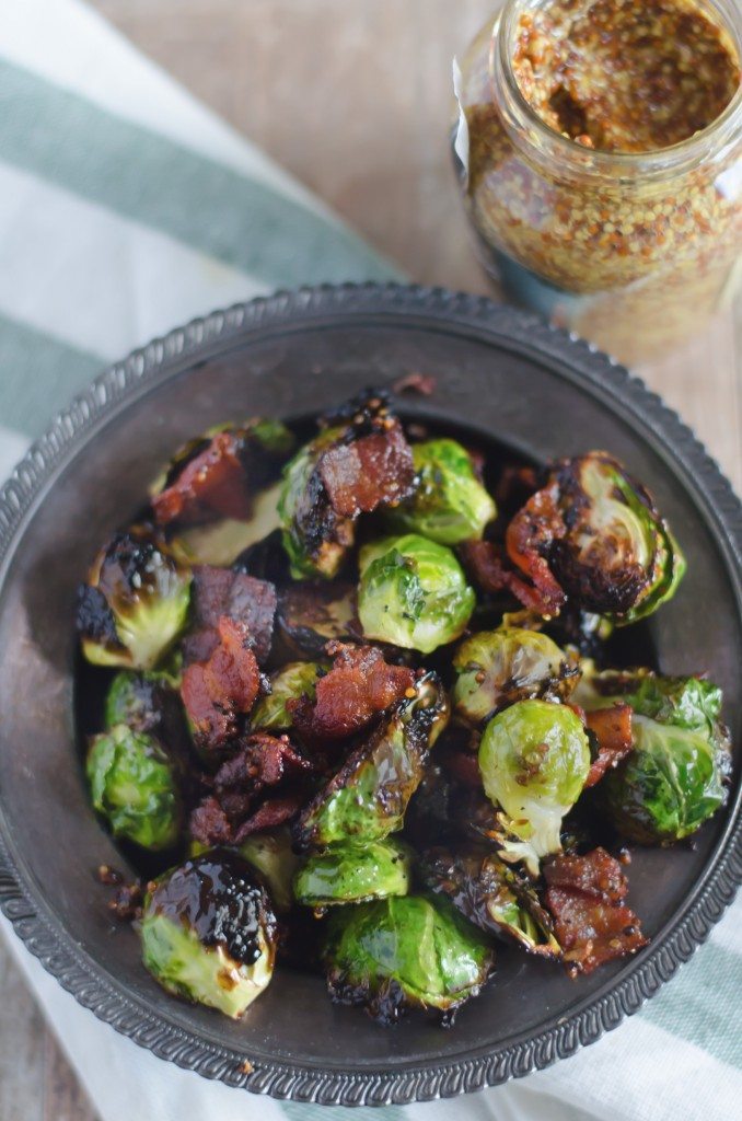 Grilled Brussel Sprouts with Bacon and Mustard | Go Go Go Gourmet @gogogogourmet