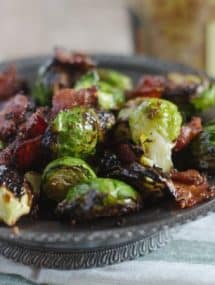 Grilled Brussel Sprouts with Mustard and Bacon | Go Go Go Gourmet @gogogogourmet