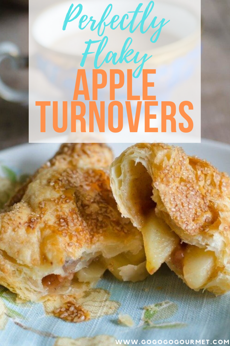 These flaky Apple Turnovers are made super easy with puff pastry! With a homemade apple pie filling, fall desserts don't get any better than these! #gogogogourmet #appleturnovers #falldesserts #applerecipes via @gogogogourmet