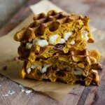 Pumpkin Waffle Sandwiche with Apple Butter and Brie | Go Go Go Gourmet @gogogogourmet