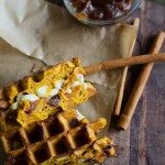 Pumpkin Waffle Sandwiche with Apple Butter and Brie | Go Go Go Gourmet @gogogogourmet