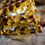 Pumpkin Waffle Sandwiche with Apple Butter and Brie | Go Go Go Gourmet @gogogogourmet