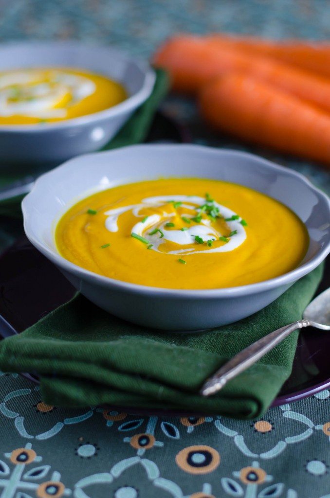 Spicy Roasted Butternut Squash and Carrot Soup | Go Go Go Gourmet @gogogogourmet