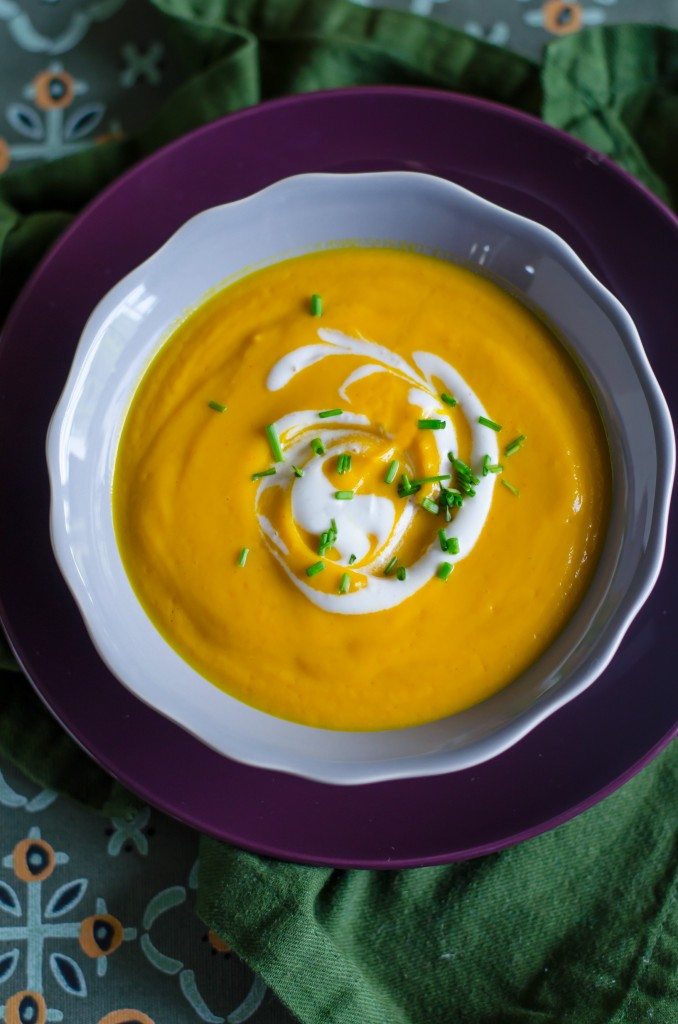 Spicy Roasted Butternut Squash and Carrot Soup | Go Go Go Gourmet @gogogogourmet