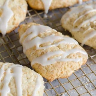 Glazed Lemon Ginger Scones | Go Go Go Gourmet @gogogogourmet