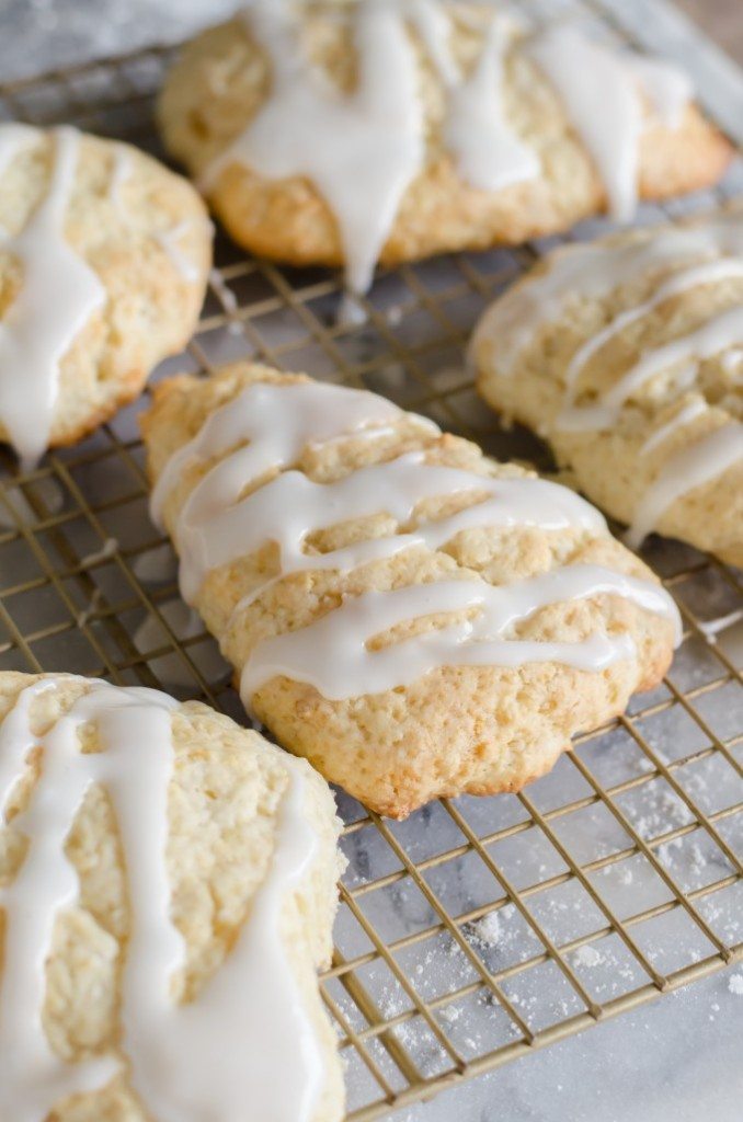 Glazed Lemon Ginger Scones | Go Go Go Gourmet @gogogogourmet