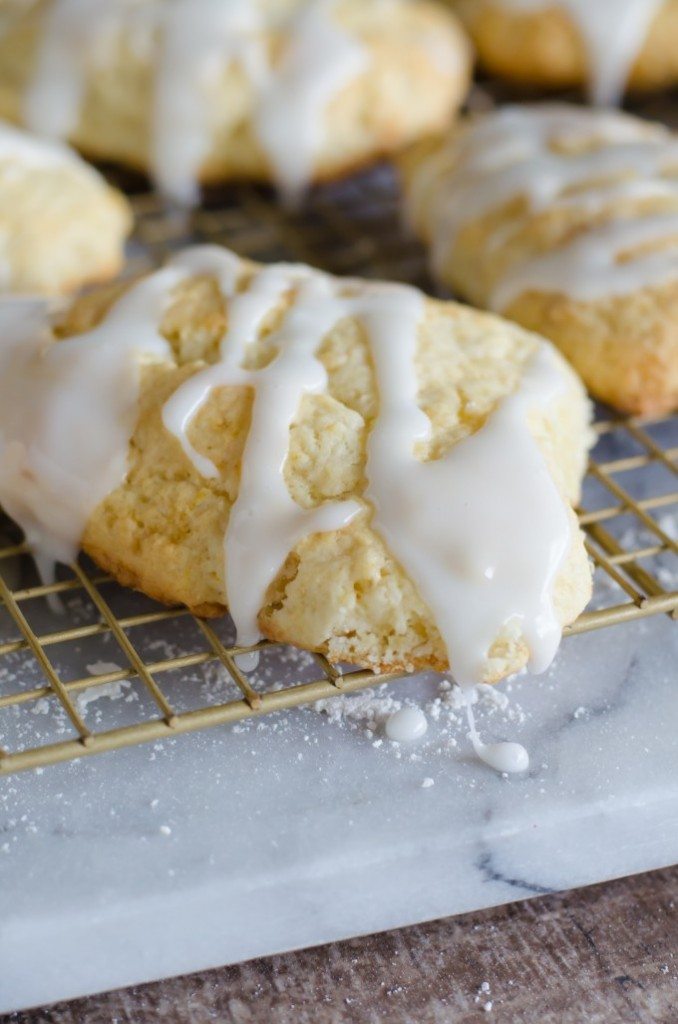 Glazed Lemon Ginger Scones | Go Go Go Gourmet @gogogogourmet