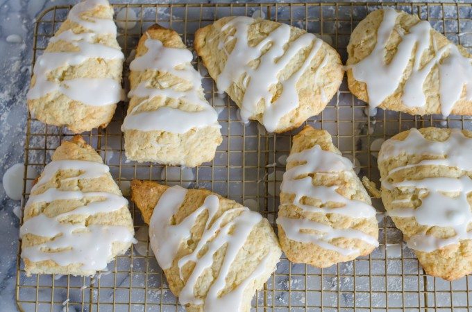 Glazed Lemon Ginger Scones | Go Go Go Gourmet @gogogogourmet