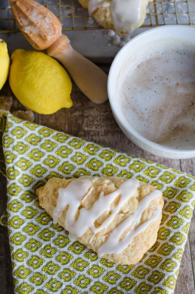 Glazed Lemon Ginger Scones | Go Go Go Gourmet @gogogogourmet