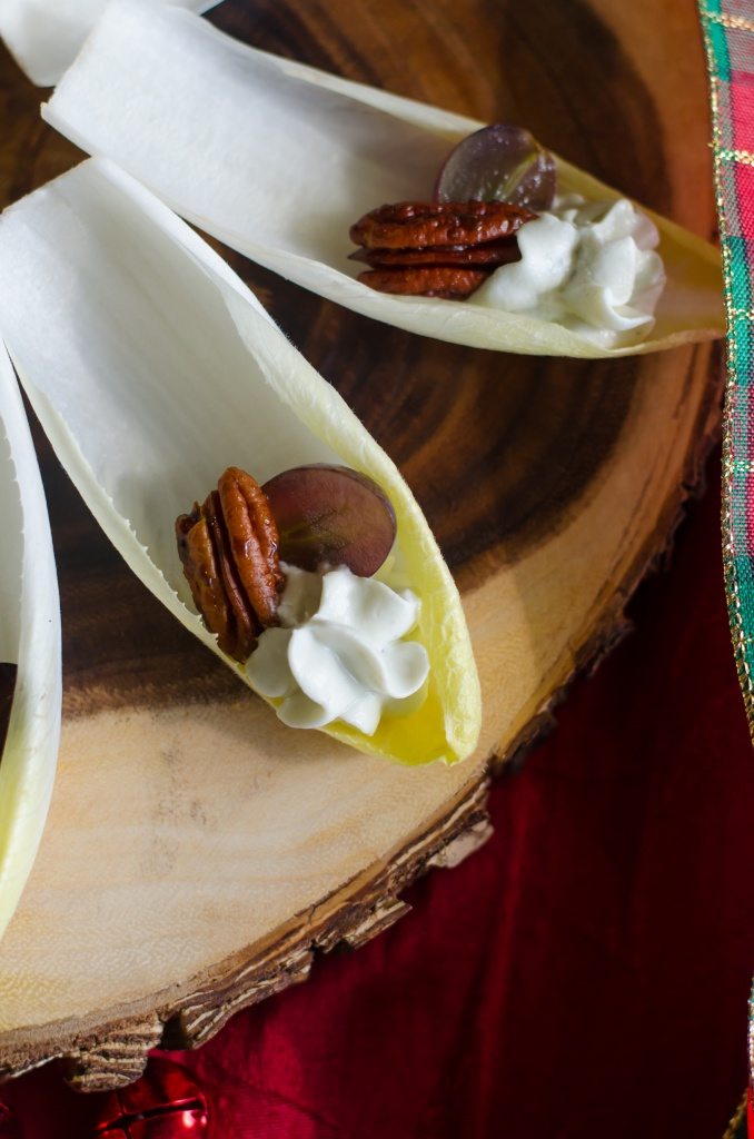 Endive with Blue Cheese Mousse- a beautiful and easy appetizer! | Go Go Go Gourmet @gogogogourmet