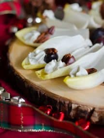 Endive with Blue Cheese Mousse- a beautiful and easy appetizer! | Go Go Go Gourmet @gogogogourmet