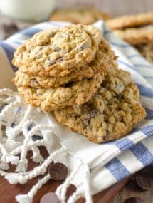 Soft and Chewy Oatmeal Chocolate Chunk Cookies | Go Go Go Gourmet @gogogogourmet